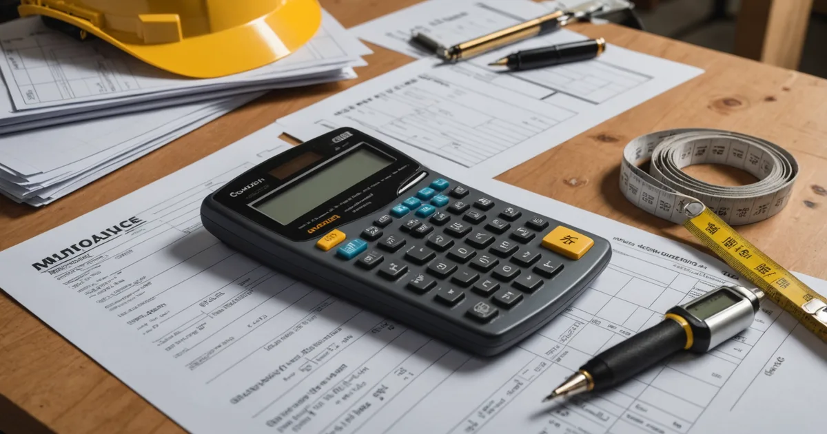 Construction cost tracking documents